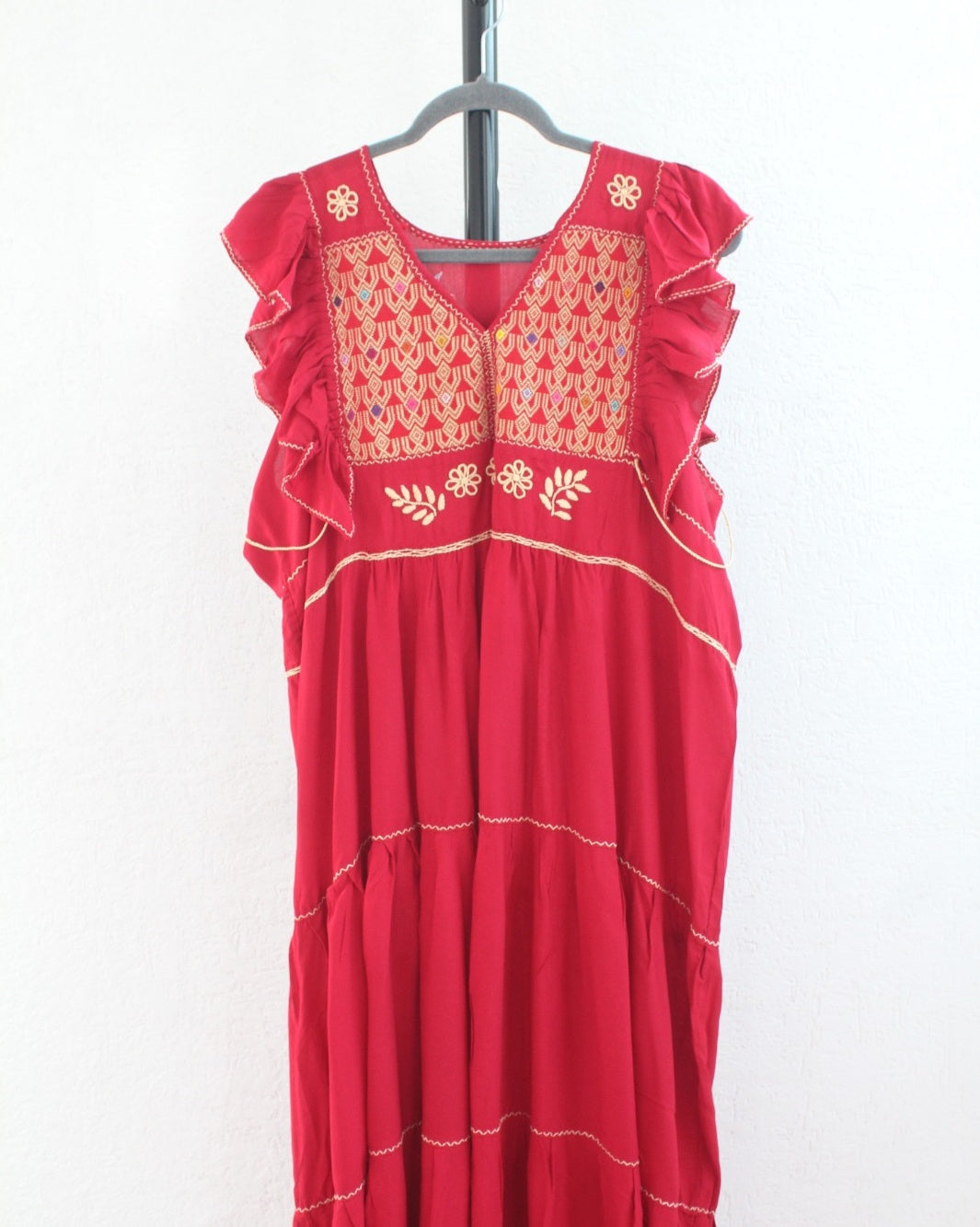 Vestido Antonia Rojo Beige