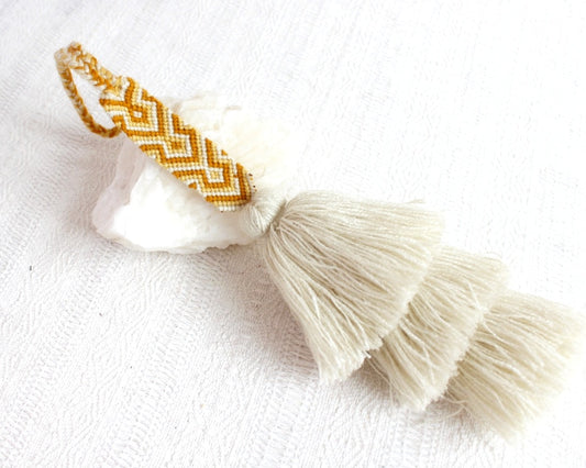 Campanitas con pulsera Beige Amarillo Mostaza