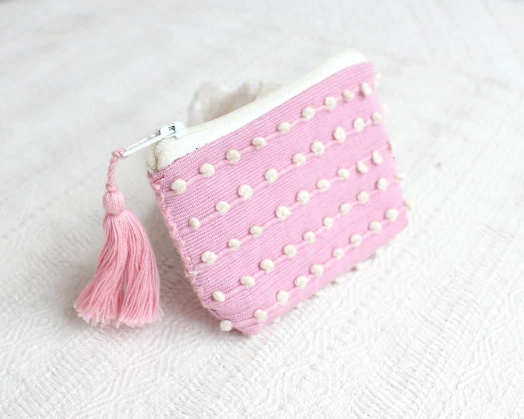 Mini Monedero Nuditos Rosa Blanco