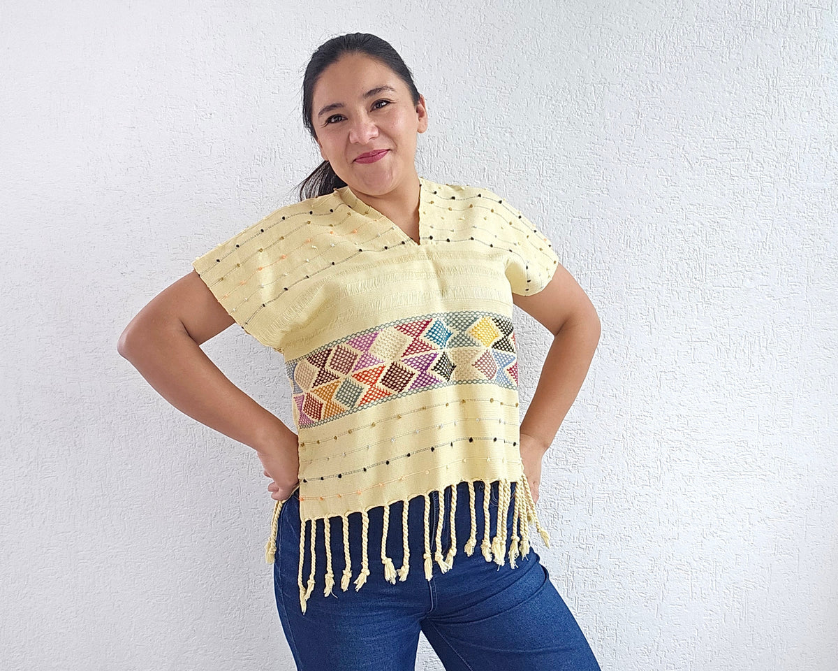 Huipil Cristy Amarillo Unitalla