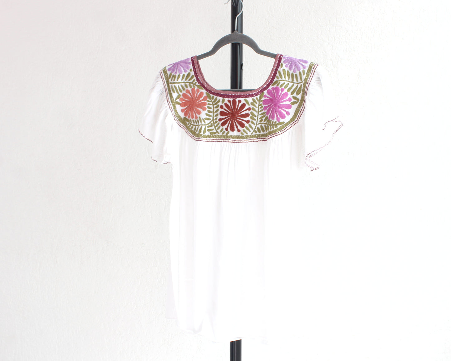 Blusa Aguacatenango Blanco Rosa Vino Verde