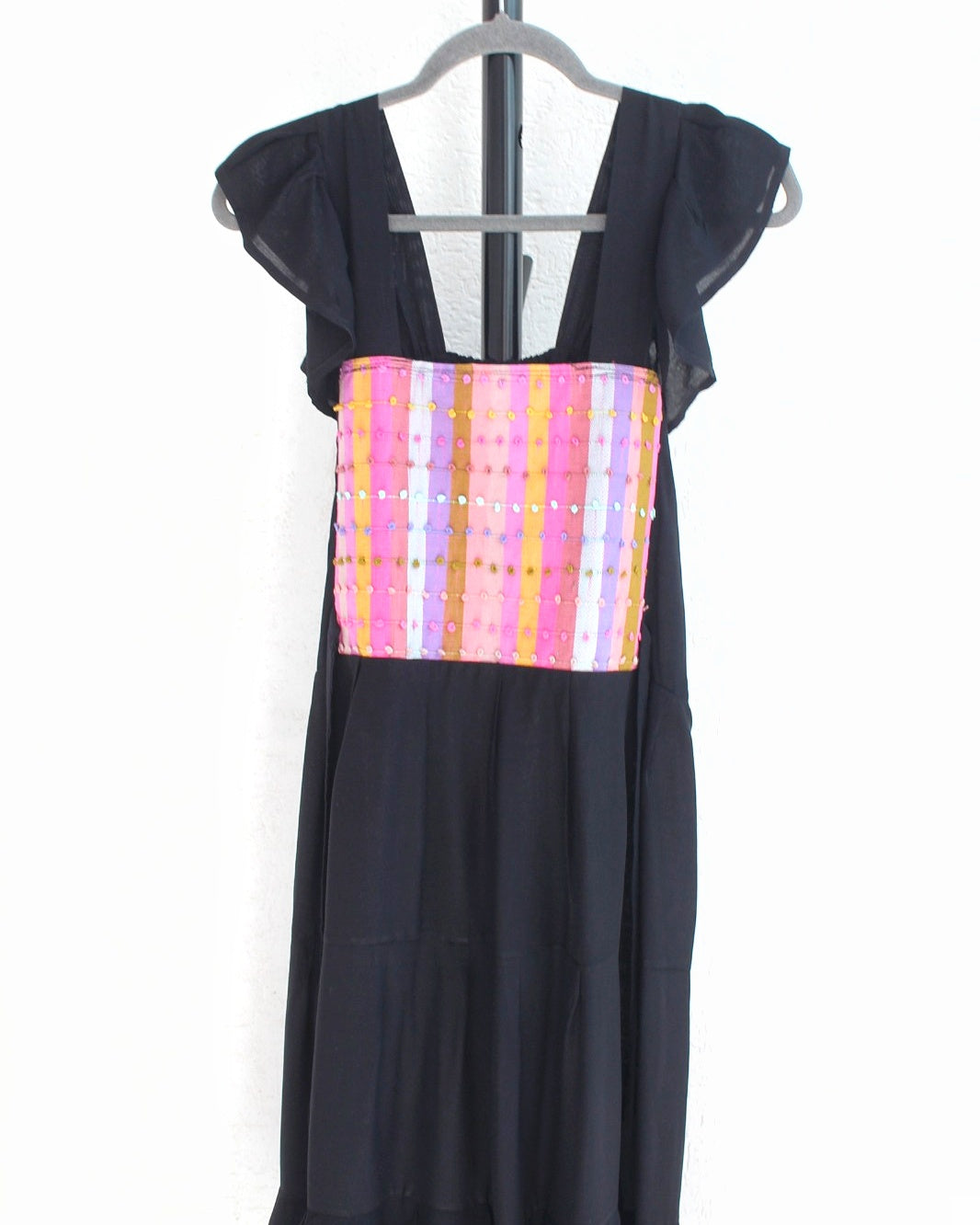 Vestido Anita Corto Nuditos Negro