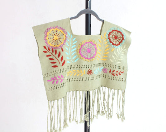 Crop Top Flores Rococo Menta