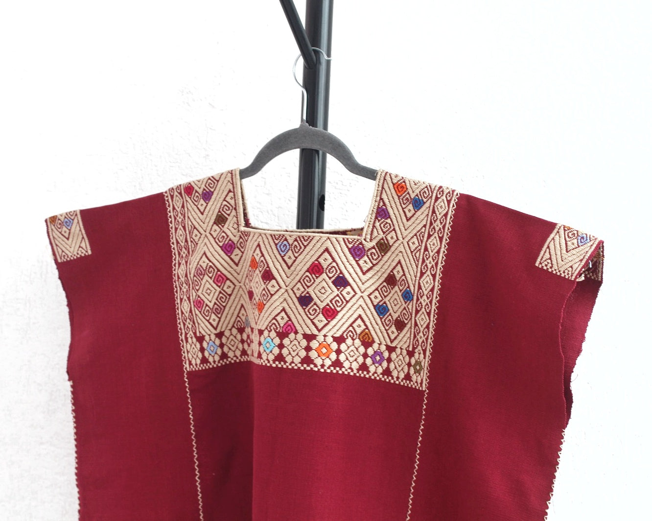 Blusa Huipil Pejel Vino Crema XL XXL