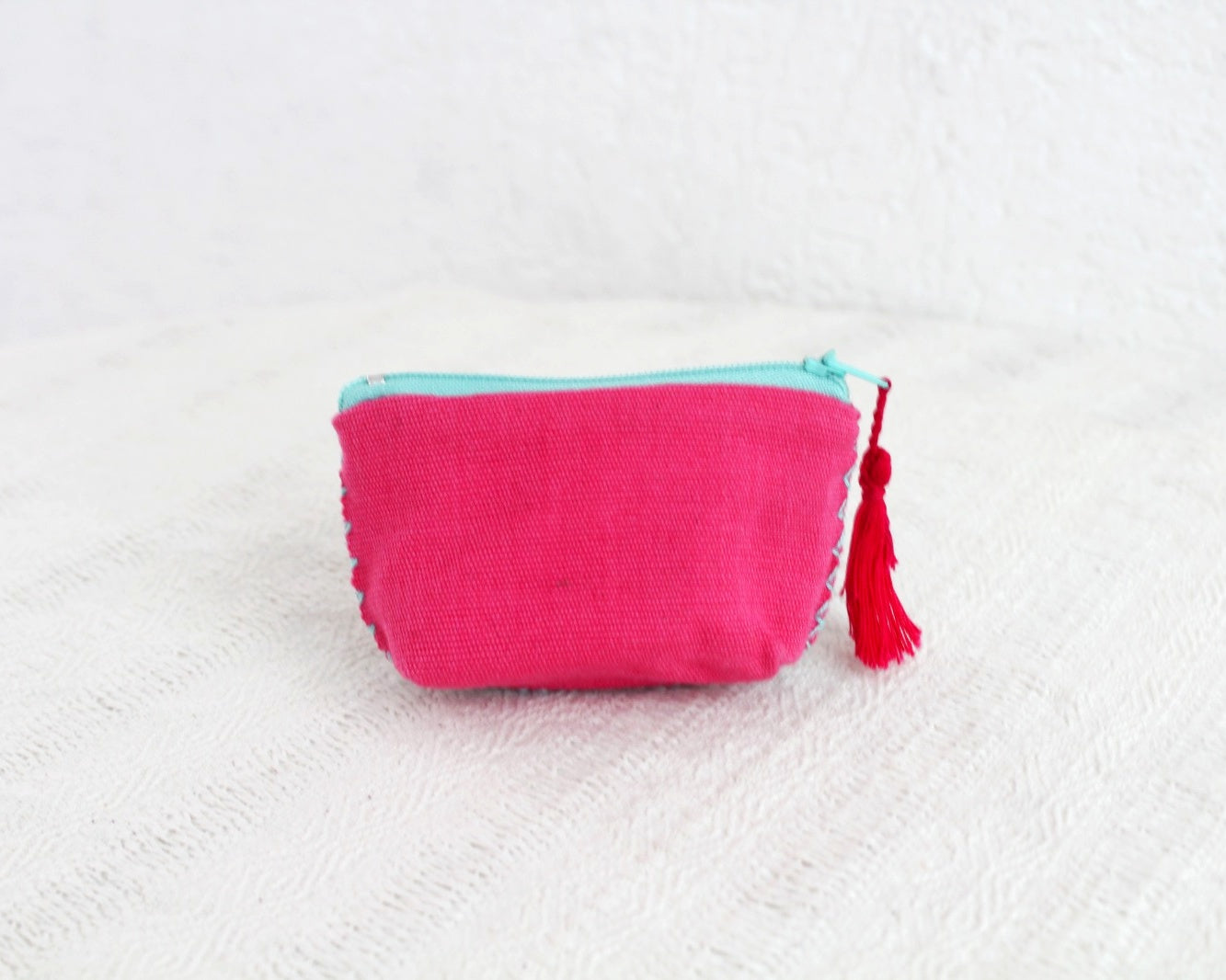 Mini Monedero Estrellas Turquesa Rosa