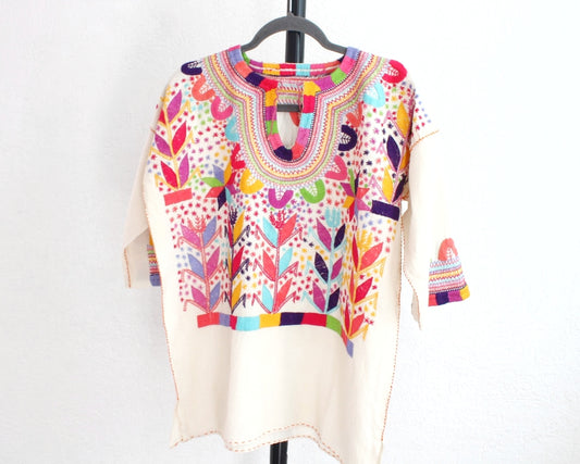 Blusa Milpa CH - M Morado Rosa Amarillo