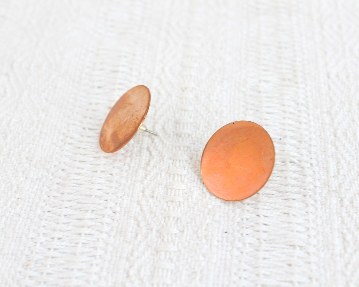 Aretes Cobre Botón