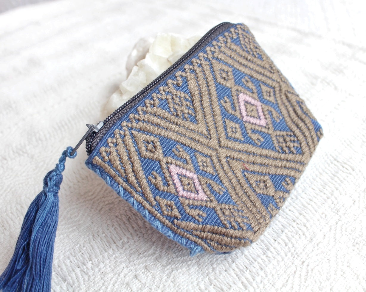 Mini Monedero Sapos Azul Café