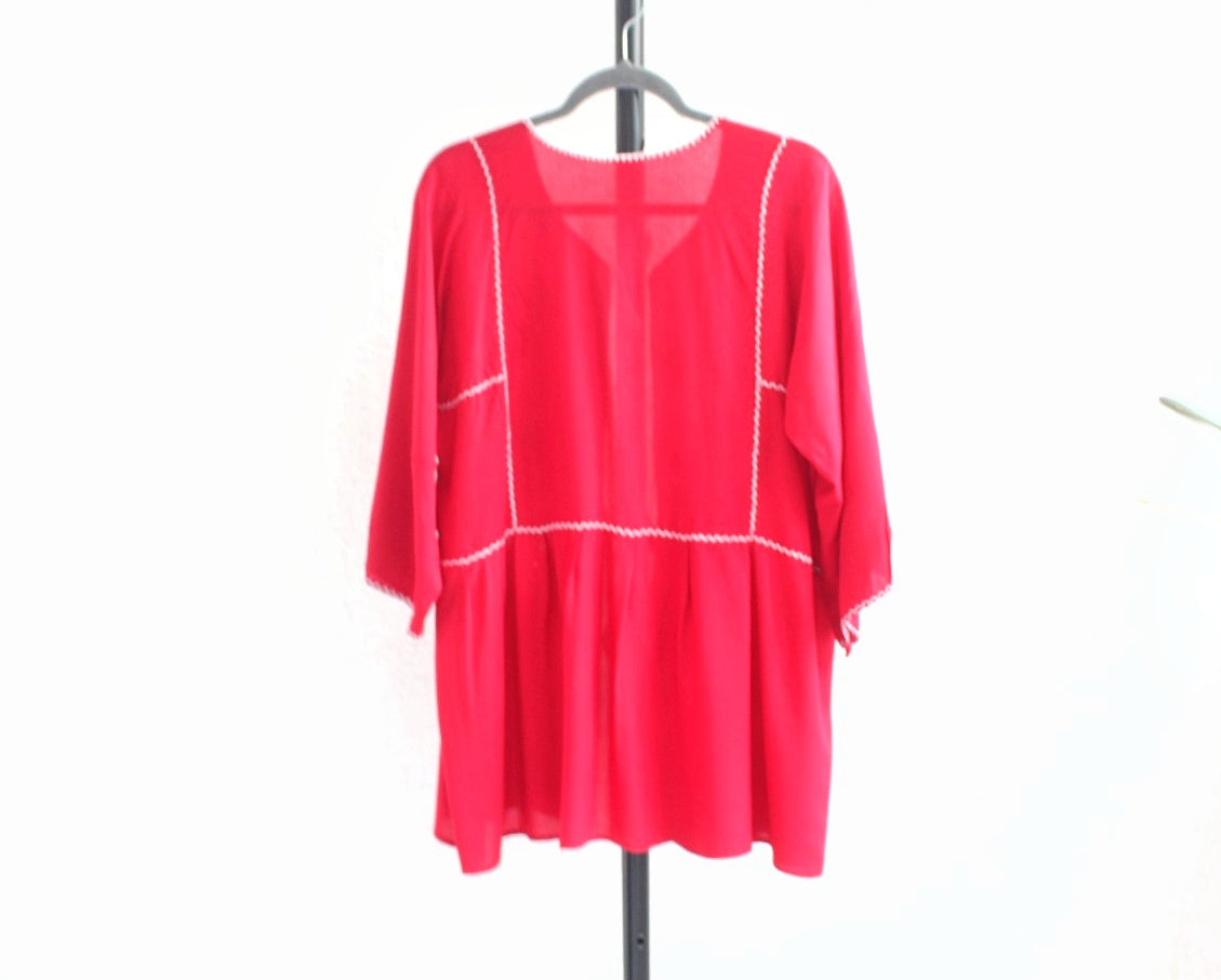 Saco Lourdes Telar Rojo