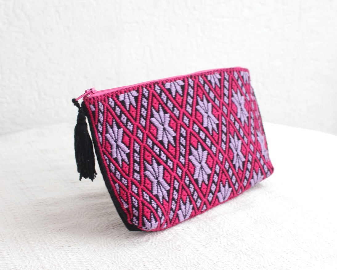 Neceser Estrellitas Crema Rosa Lila Negro