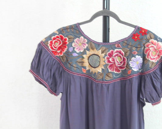 Blusa Abigail Flores Gris XL - XXL