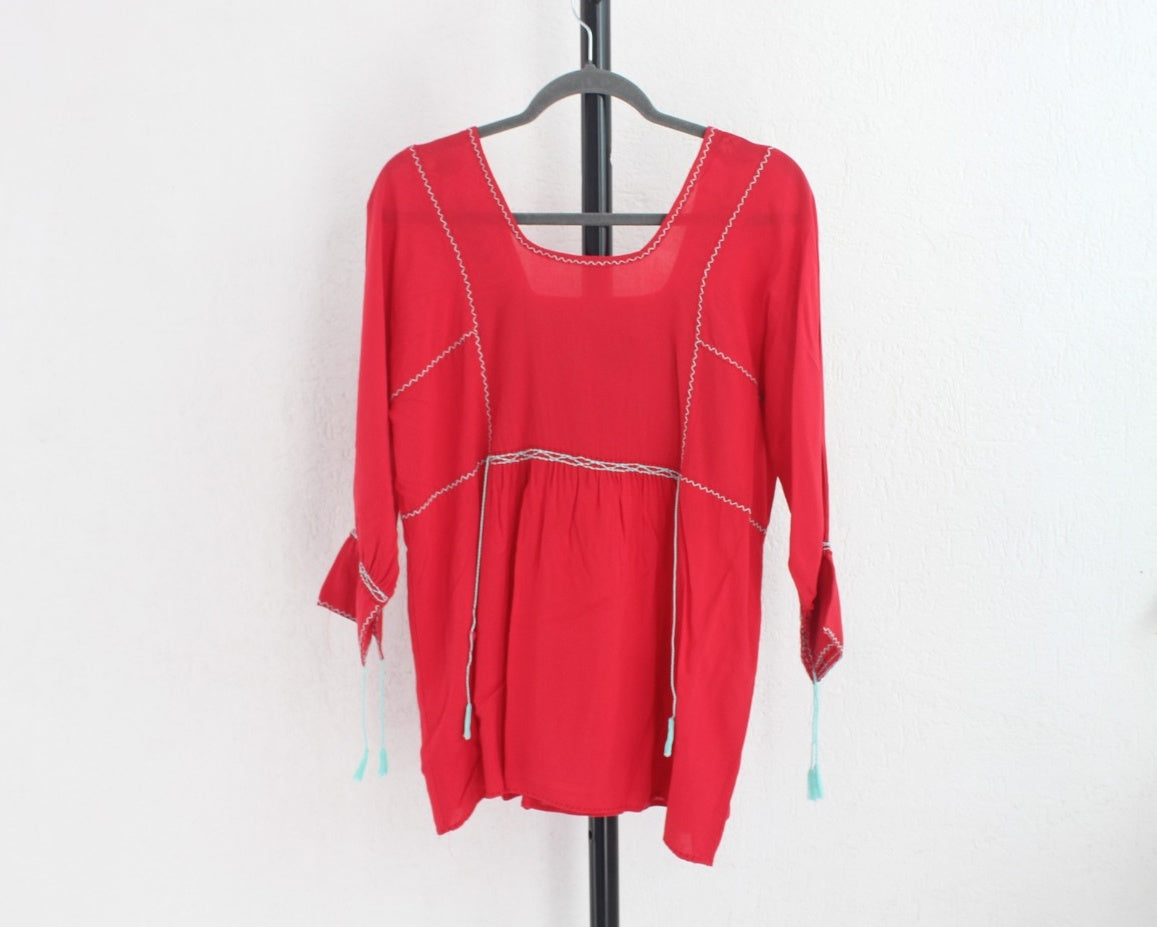 Blusa Julia Rojo Negro L - XL