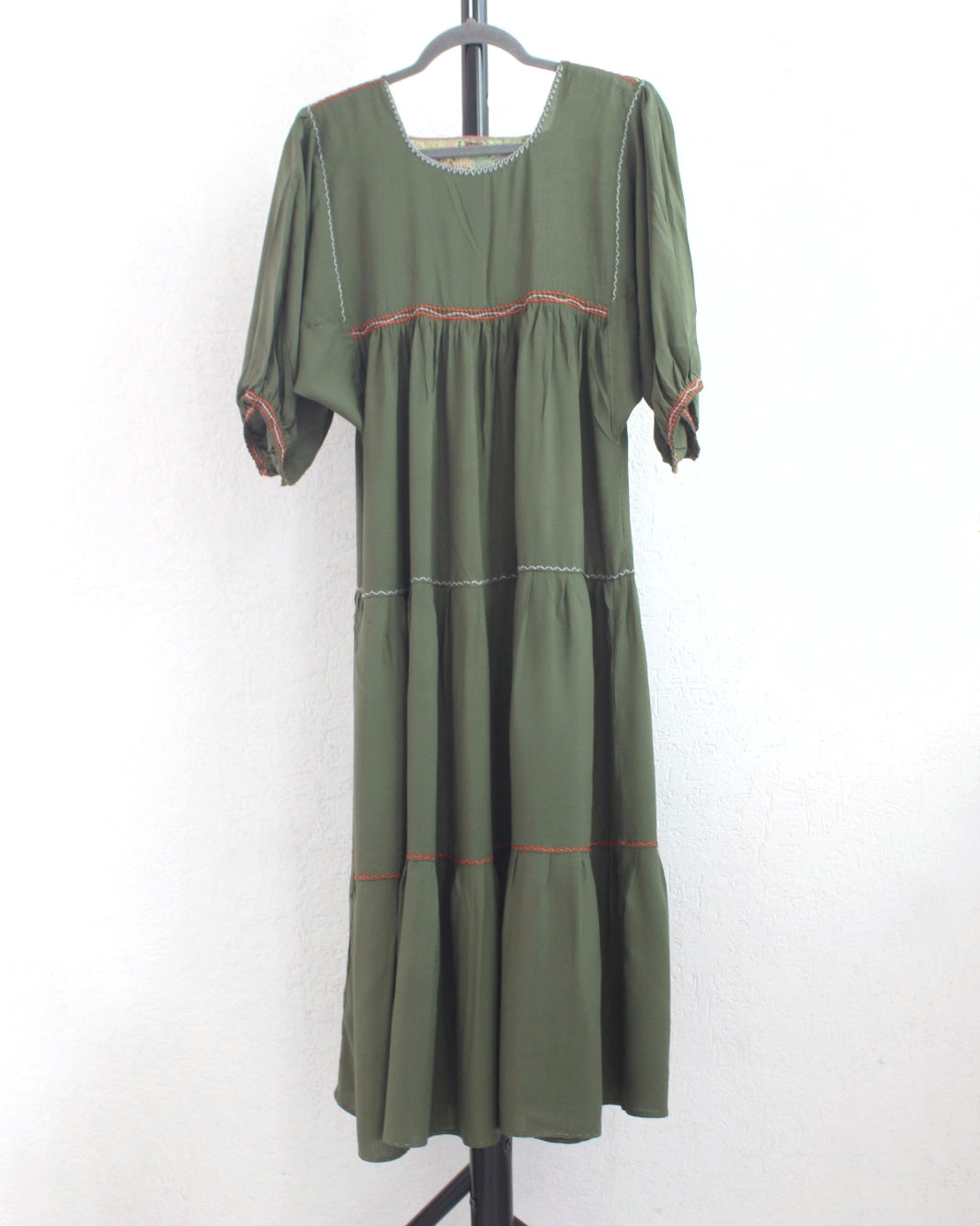Vestido Maria Flores Verde Colores  L / XL