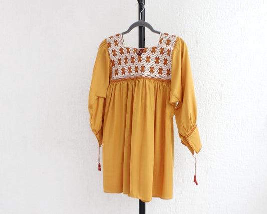 Blusa Elena Amarillo Blanco Unitalla