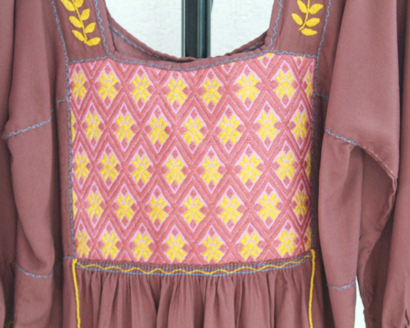 Blusa Julia Marrón Café Amarillo L - XL
