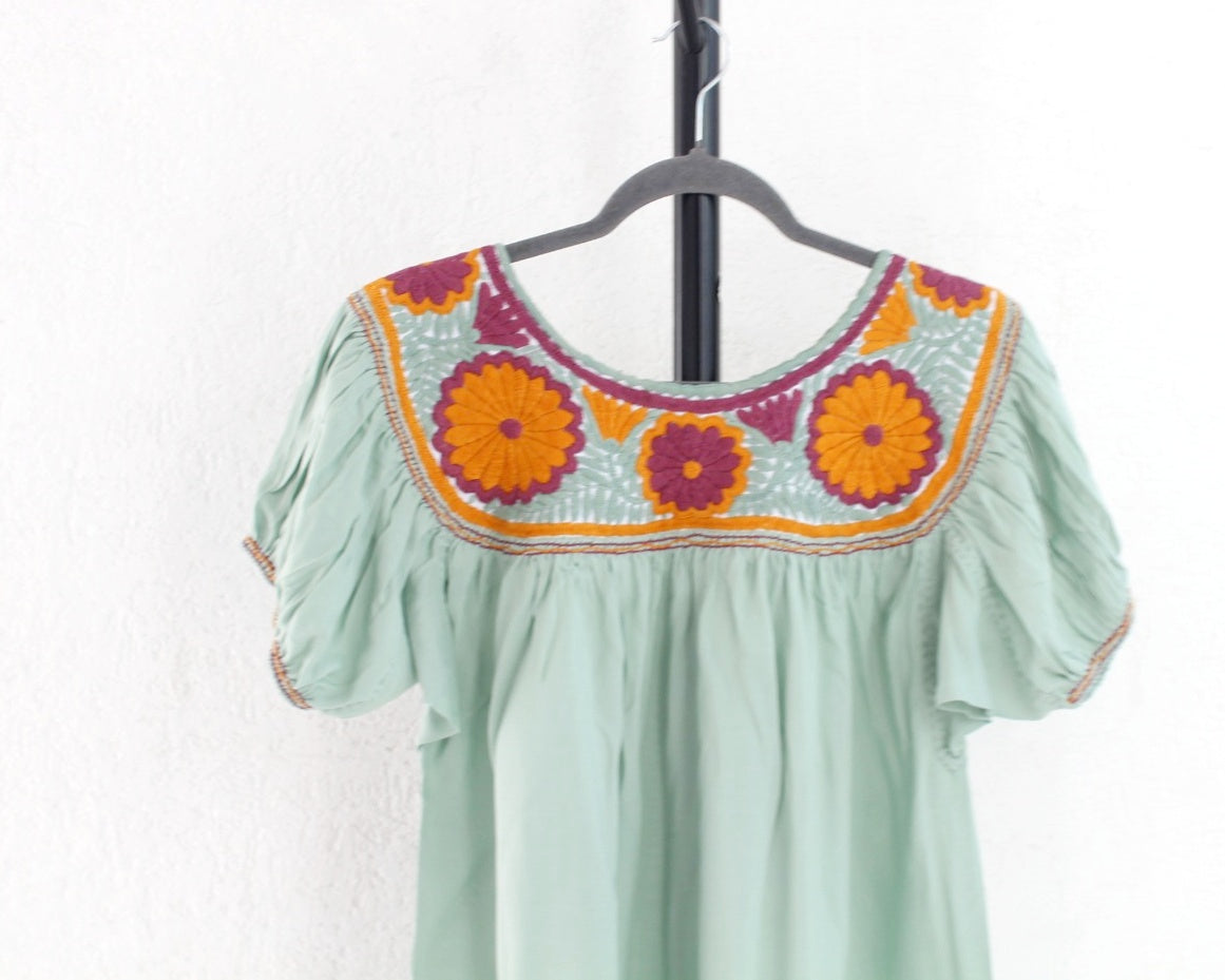Blusa Aguacatenango Menta Amarillo