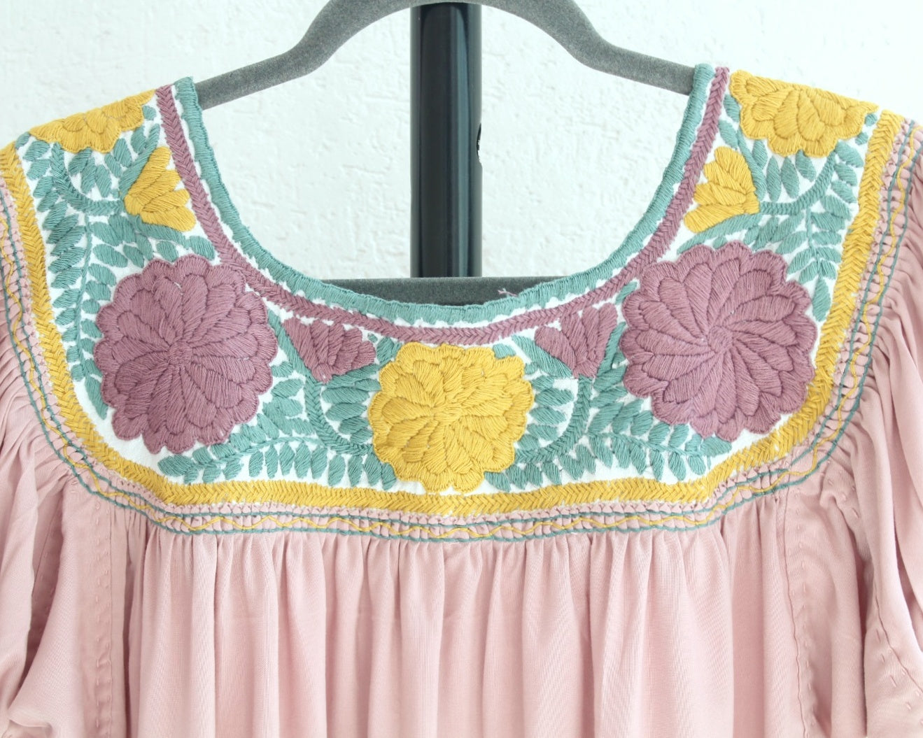 Blusa Aguacatenango Rosa Claro Amarillo