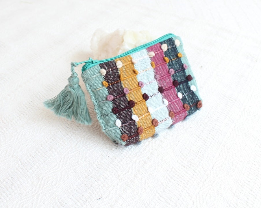 Mini Monedero Nuditos Colores Menta Blanco Cafe