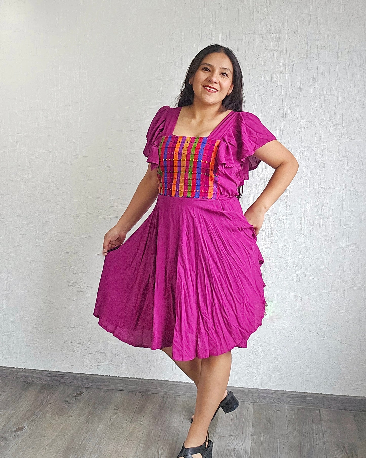 Vestido Anita Corto Nuditos Bugambilia