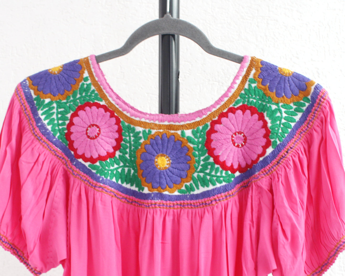 Blusa Aguacatenango Rosa Mx Morado Verde