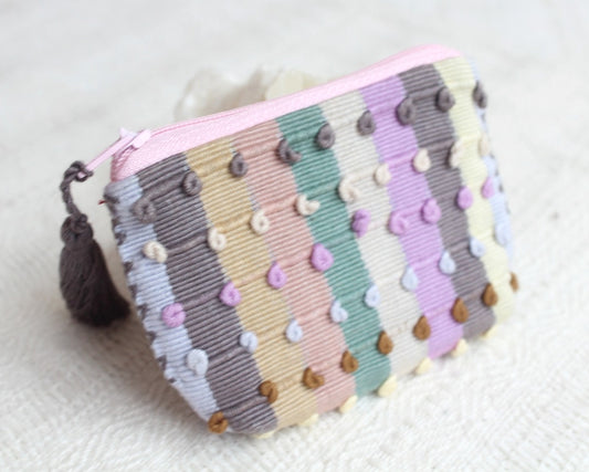 Mini Monedero Nuditos Gris Lila Rosa