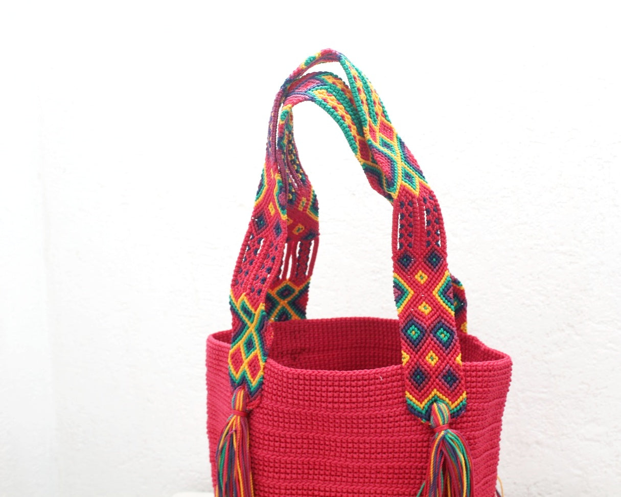 Bolso de mano Rojo Azul Amarillo