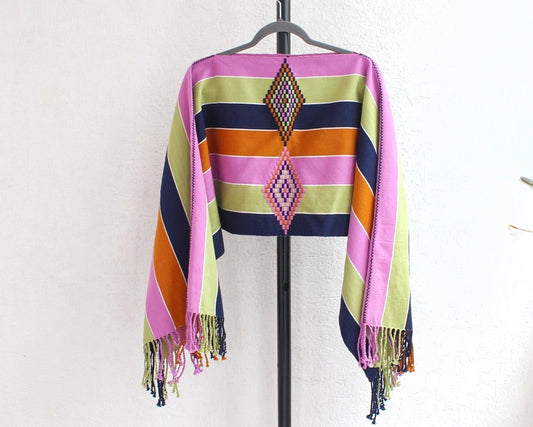 Jorongo Lineas Rosa Verde Azul