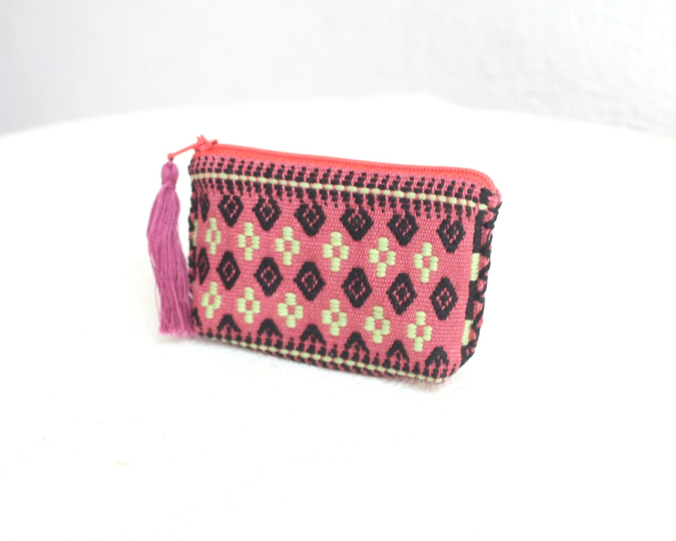 Mini Monedero Cosmos Coral Negro
