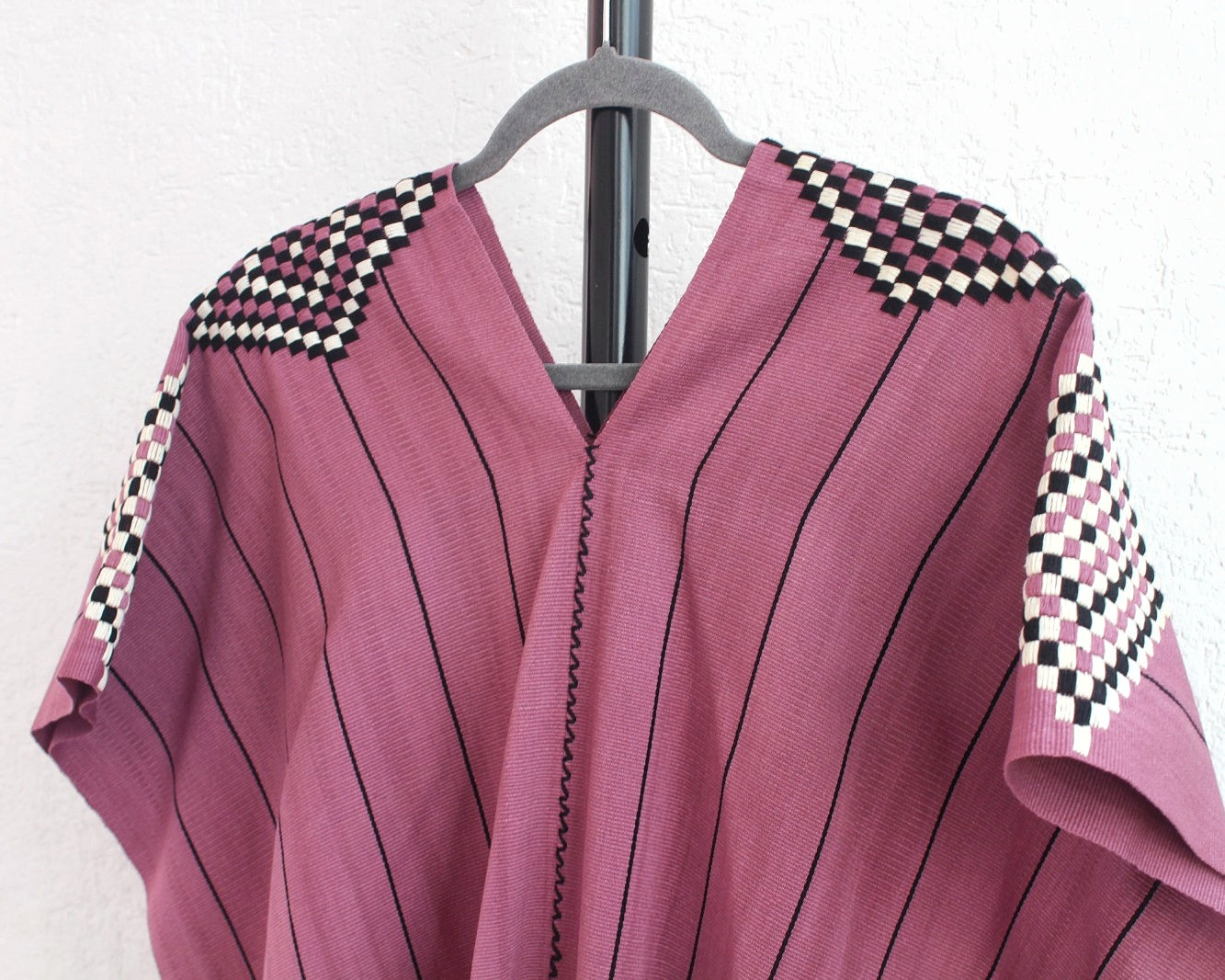 Jorongo Rombos Rosa Lineas Negro