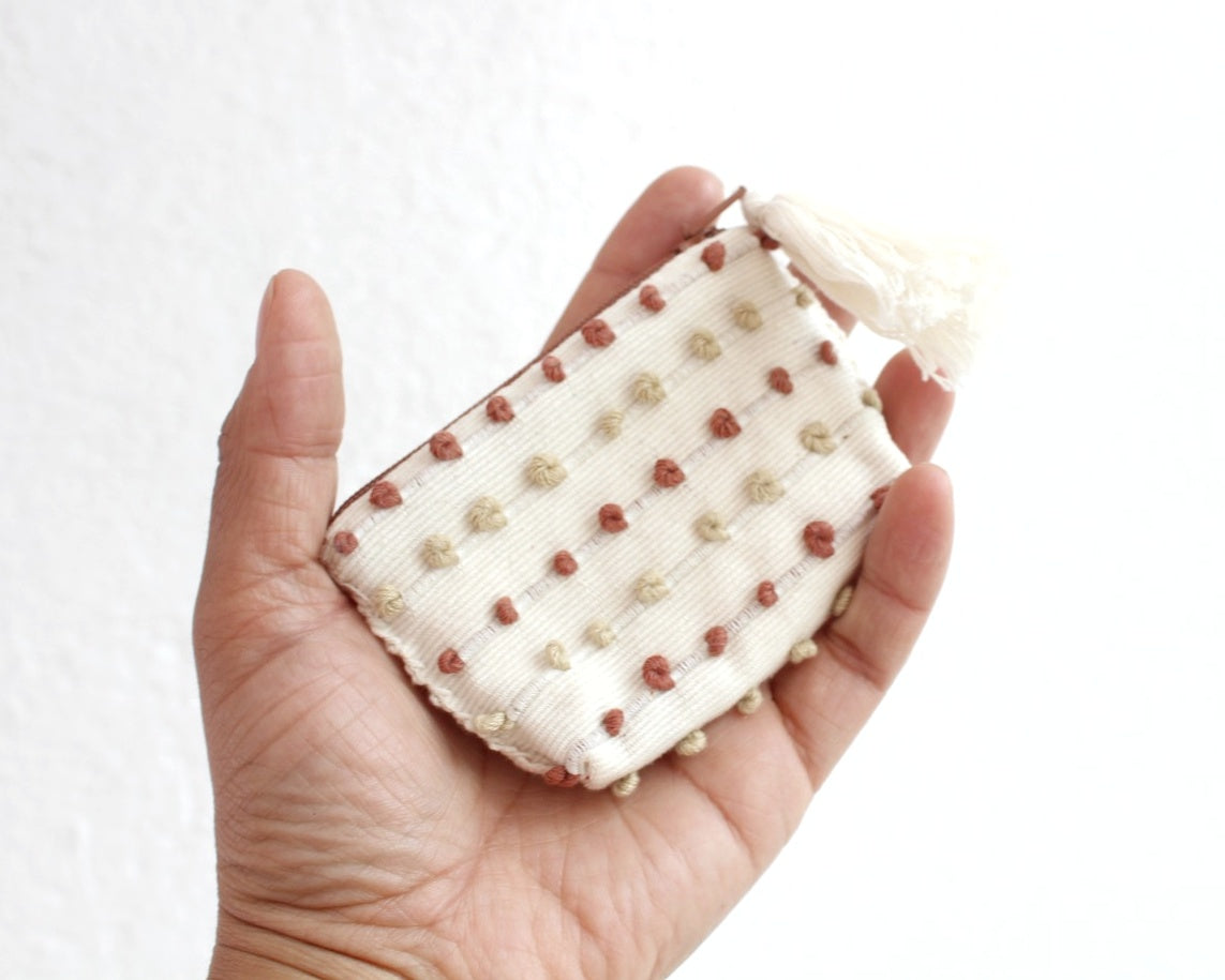 Mini Monedero Nuditos Perla Beige Cafe