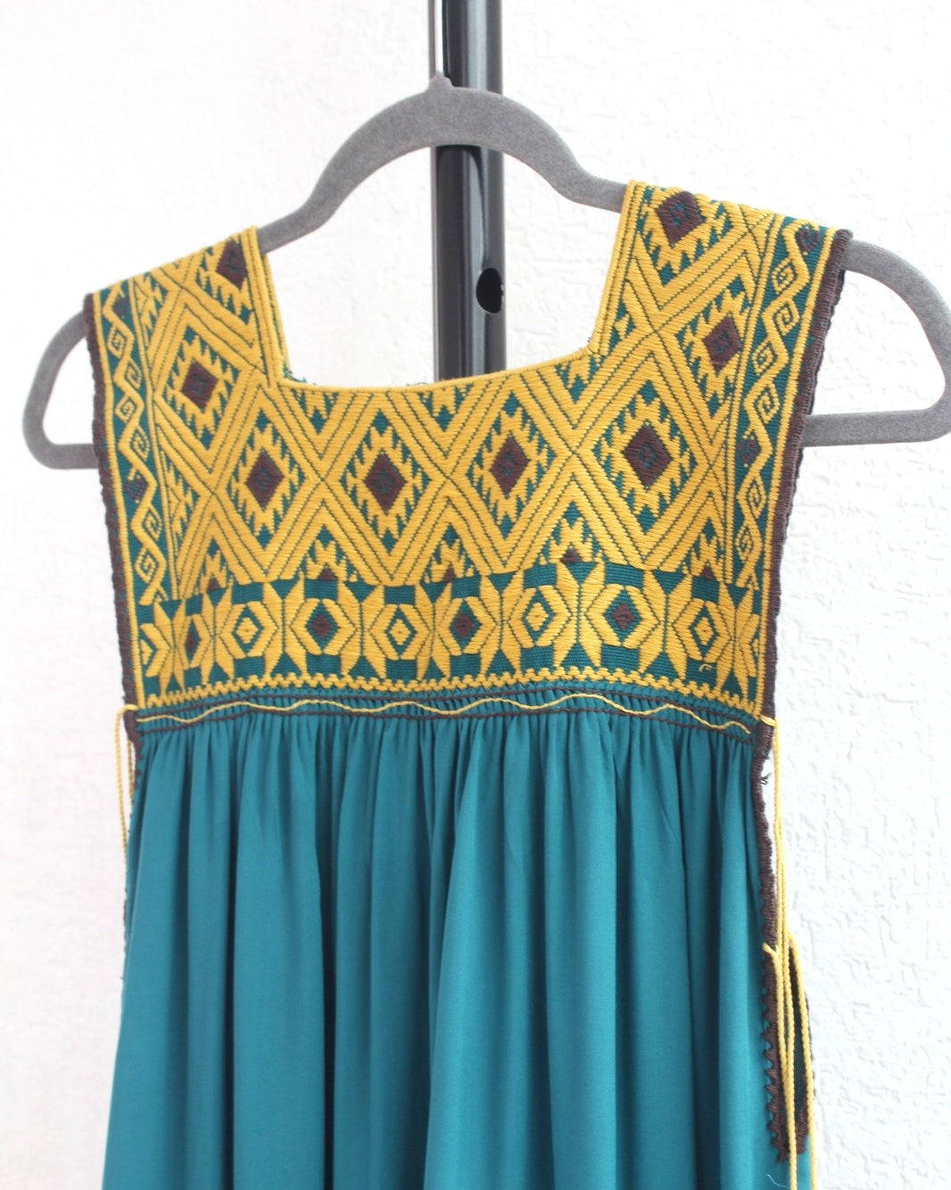 Vestido Teresa Turquesa Amarillo Unitalla