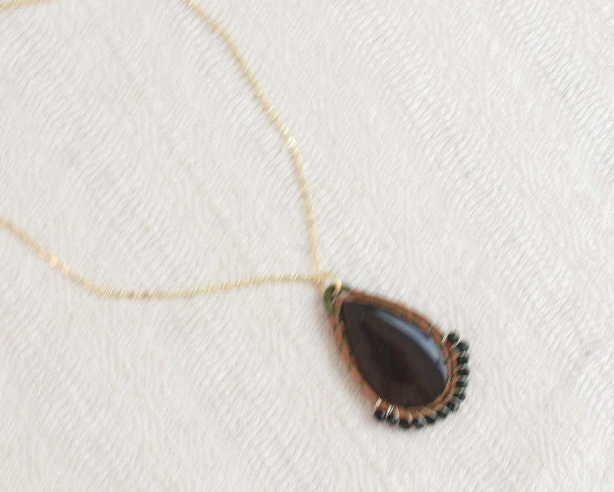 Collar Ocoxal Obsidiana