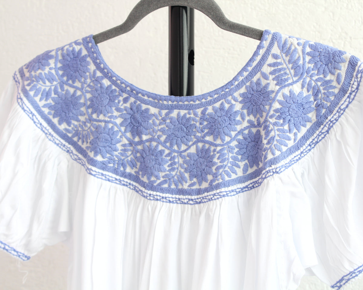 Blusa Aguacatenango Blanco Lila