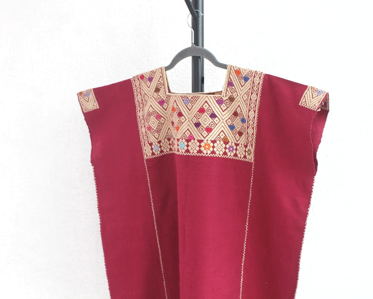 Blusa Huipil Pejel Vino Crema XL XXL