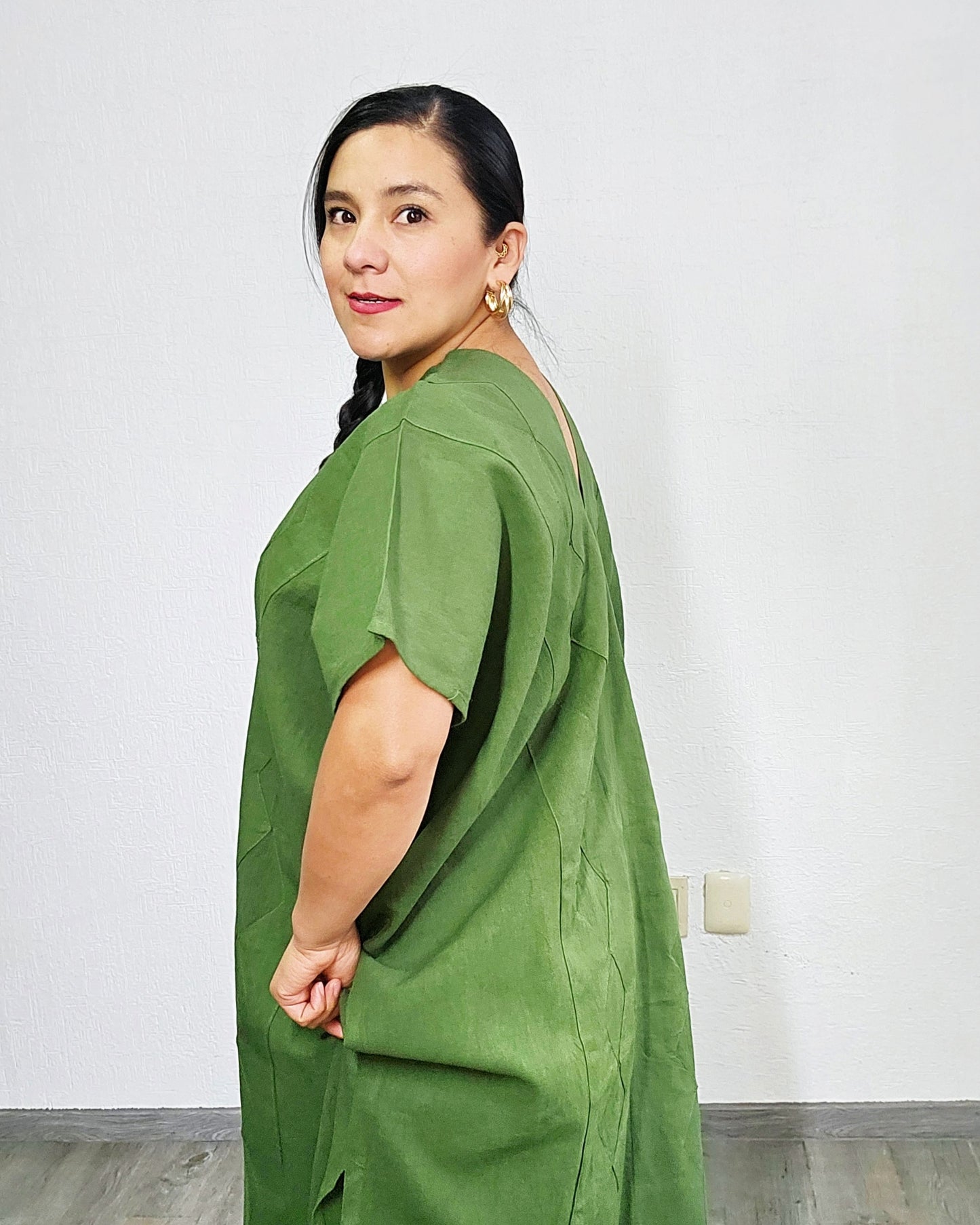 Huipil Largo Betaza Verde 2XL
