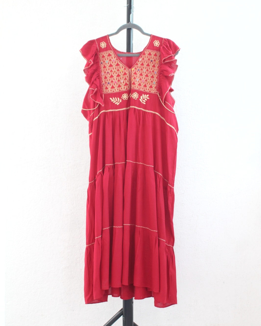 Vestido Antonia Rojo Beige