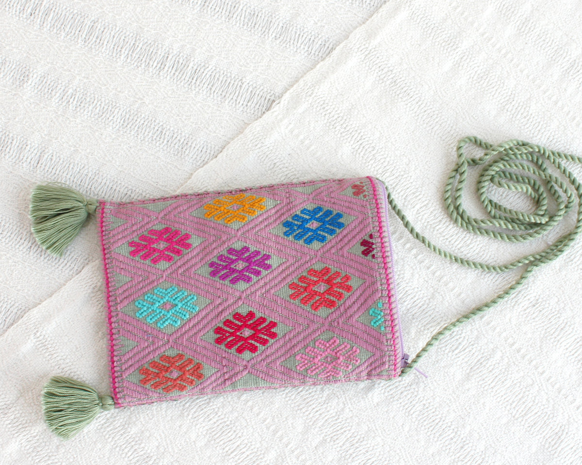 Bolso Celular Estrellas Colores Rosa Menta