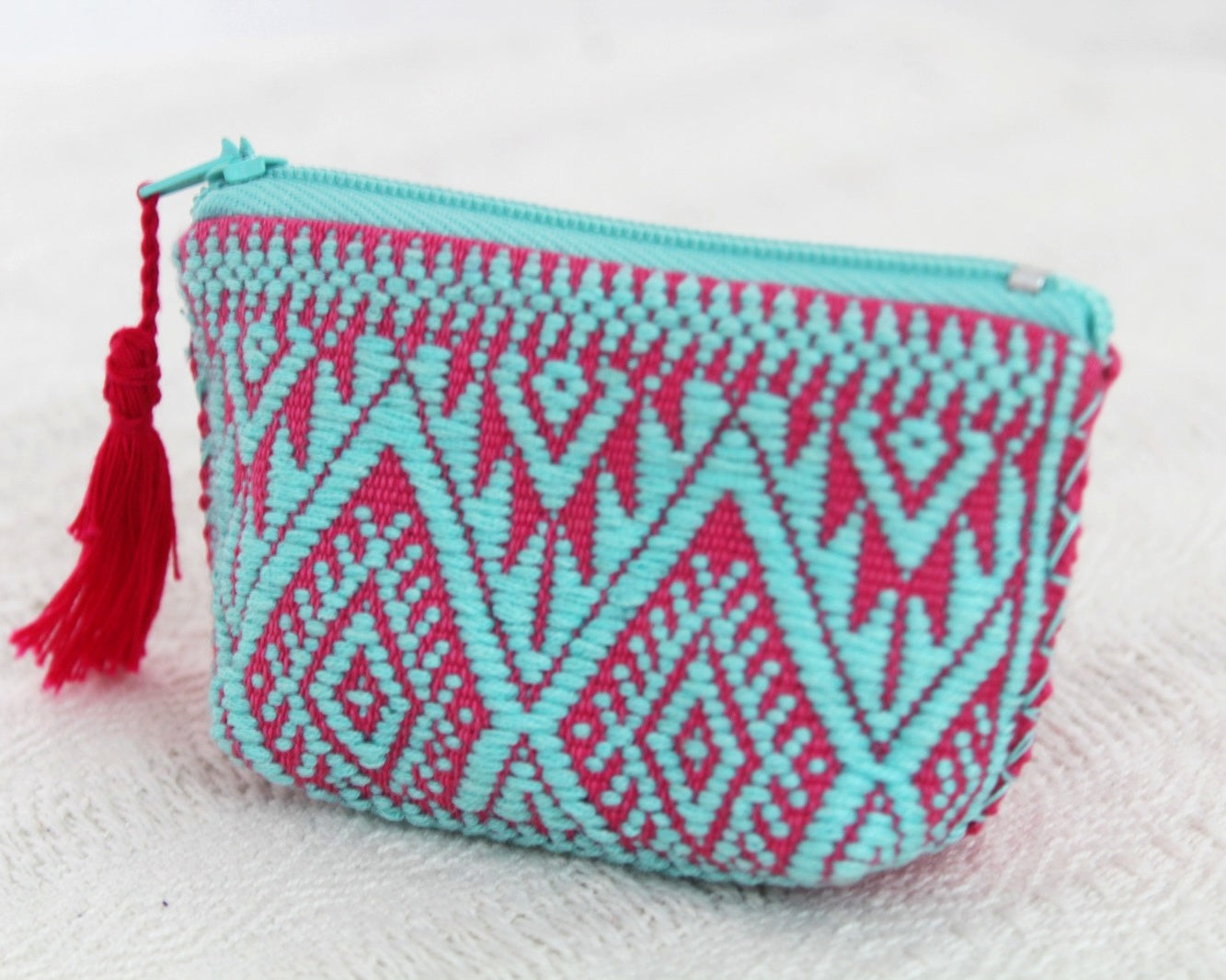 Mini Monedero Estrellas Turquesa Rosa