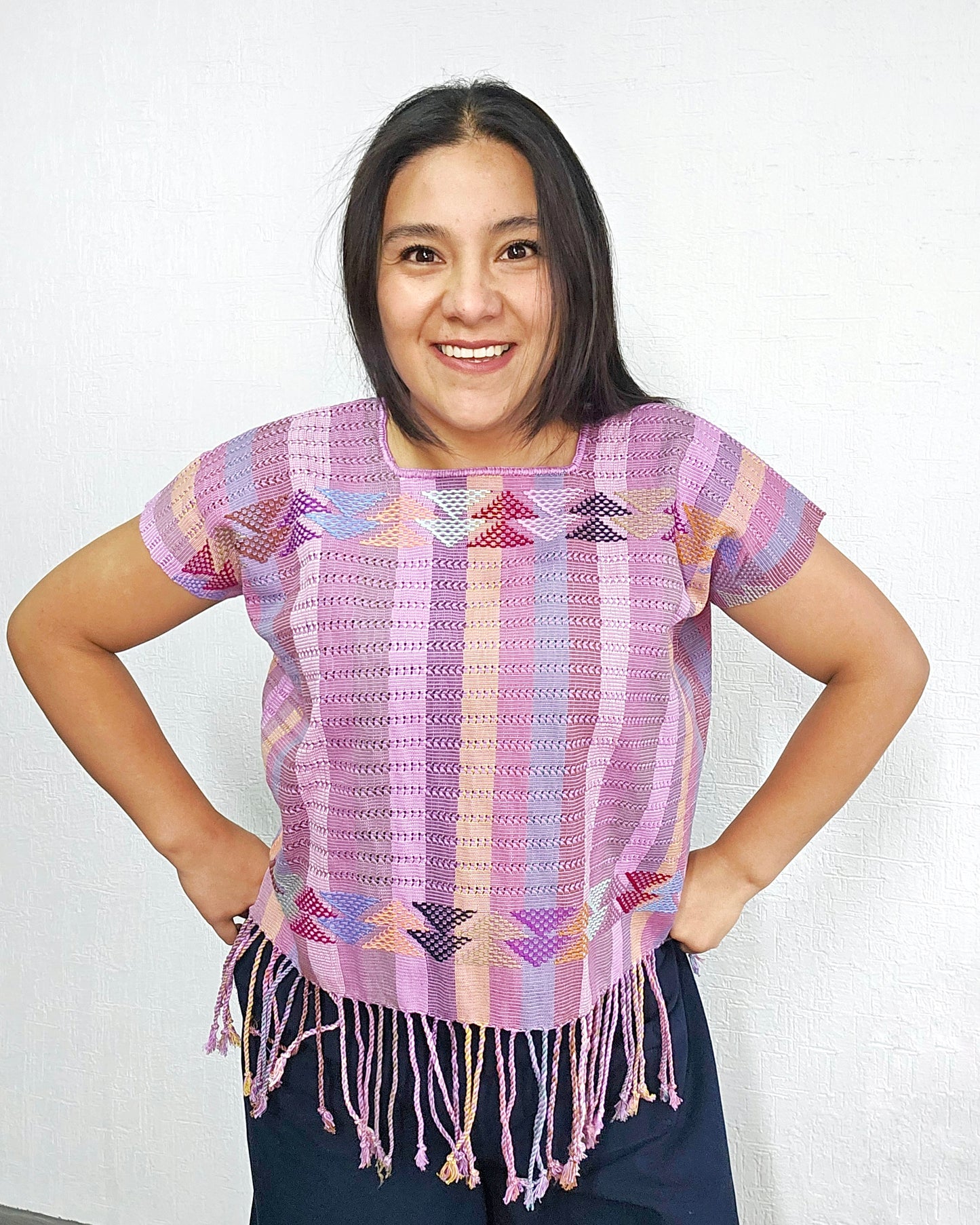 Huipil Angela Lila Rosa XL