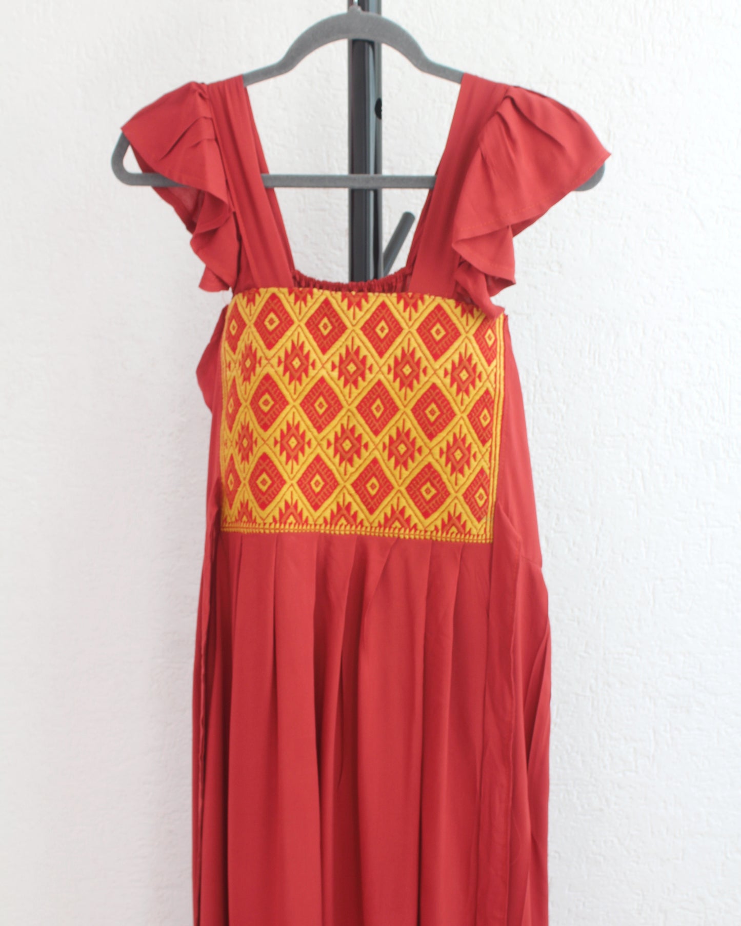 Vestido Anita XL - 2XL Largo Teja