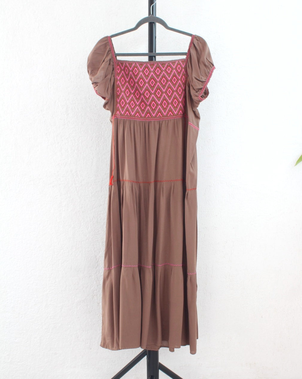 Vestido Gloria Beige Rosa Ch M L