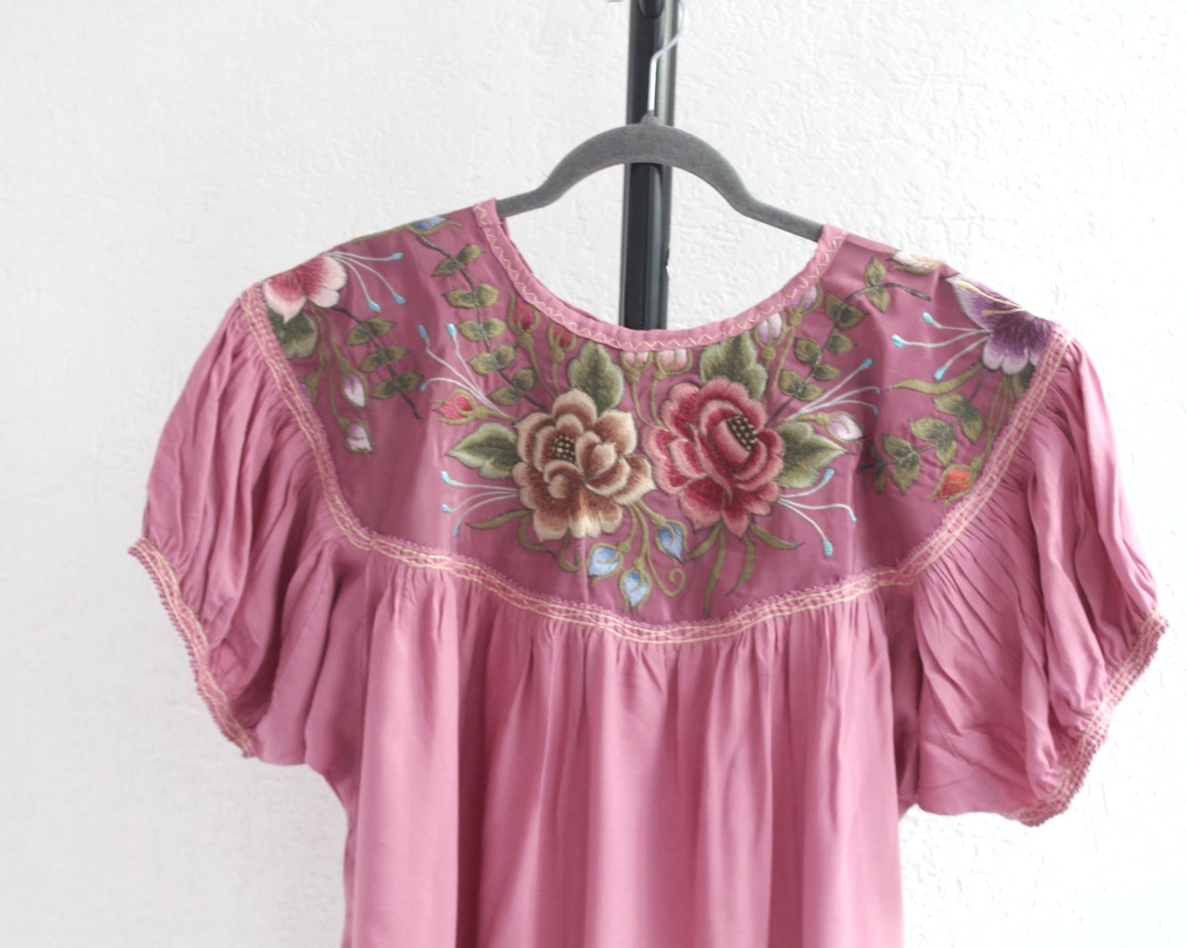 Blusa Abigail Flores Palo de Rosa  XL - XXL