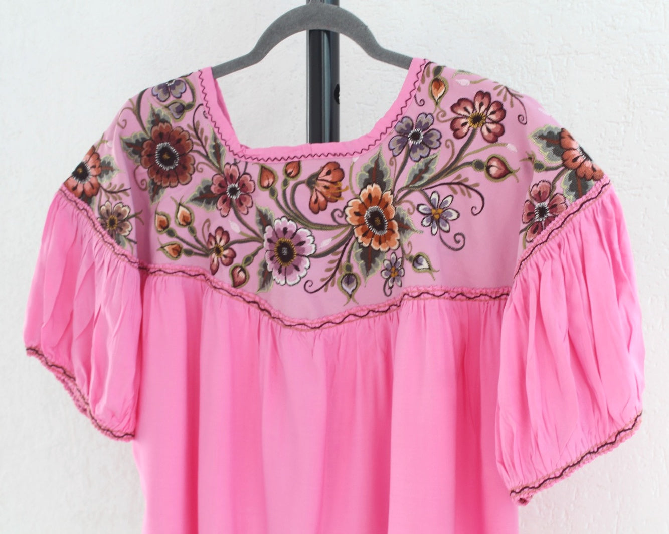 Blusa Abigail Flores Rosa Claro XXL - XXXL