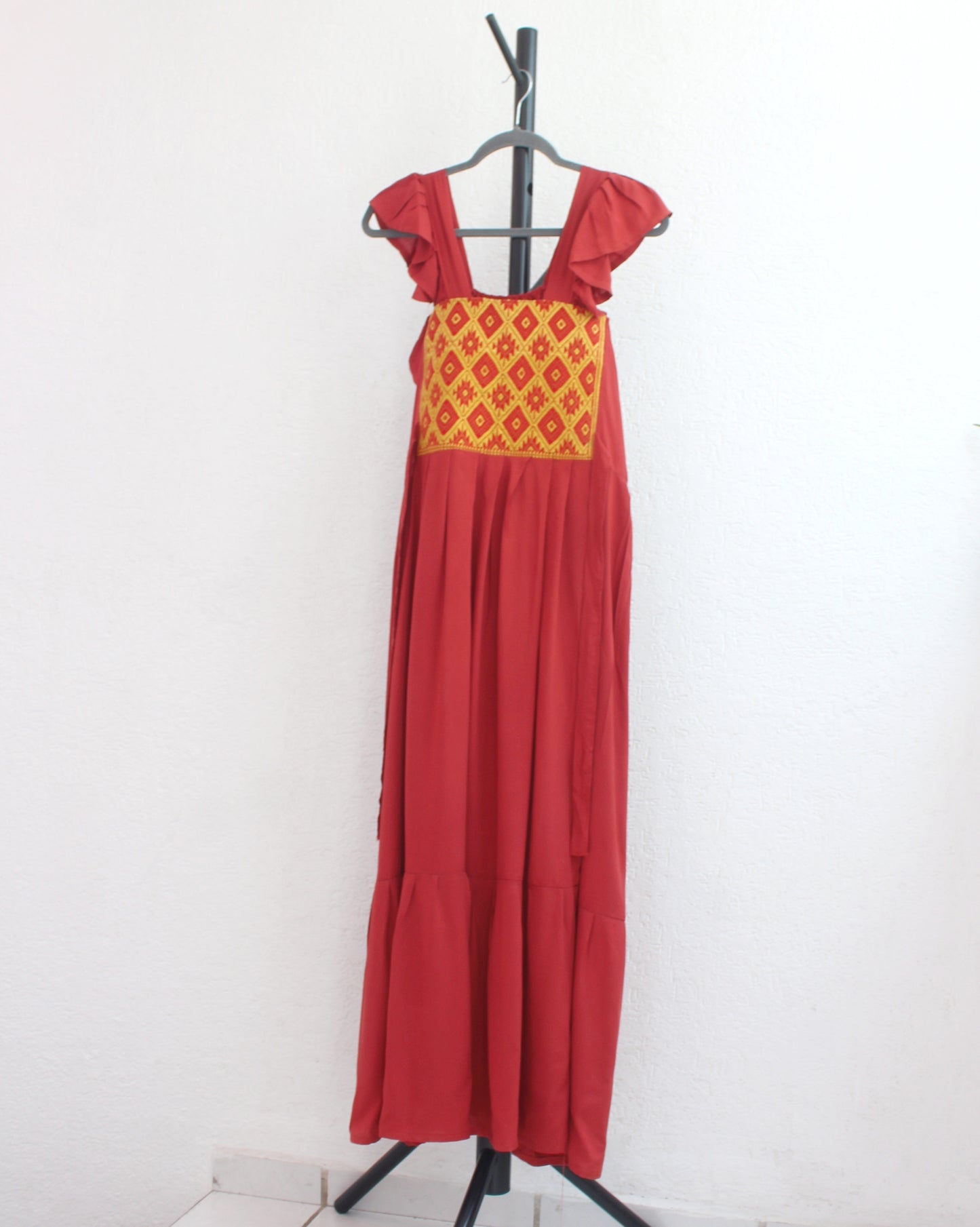 Vestido Anita XL - 2XL Largo Teja
