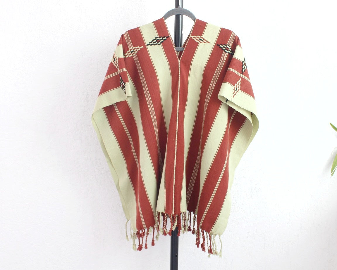 Jorongo Rombos Teja Verde Claro