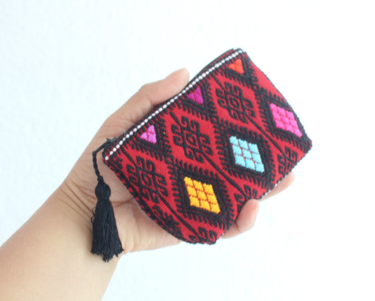 Monedero Estrellas Rojo Colores Negro