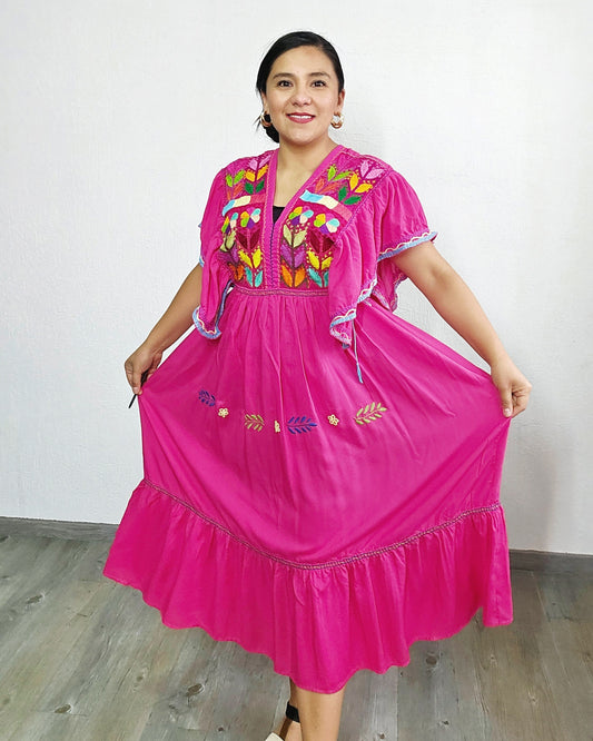 Vestido Milpa Rosa México Colores L / XL