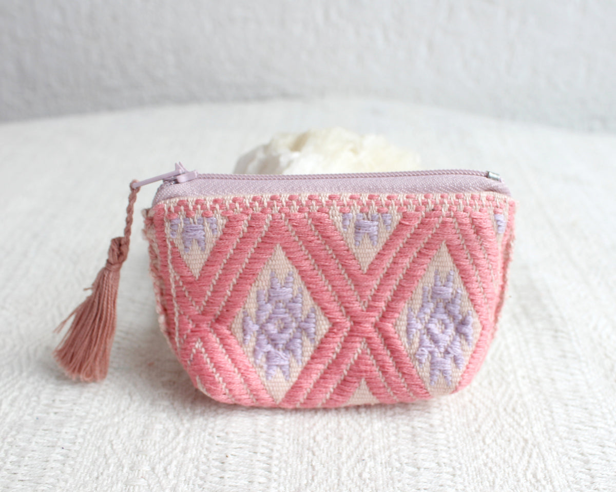 Mini Monedero Estrellas Lila Coral