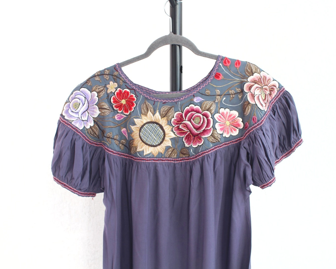 Blusa Abigail Flores Gris XL - XXL