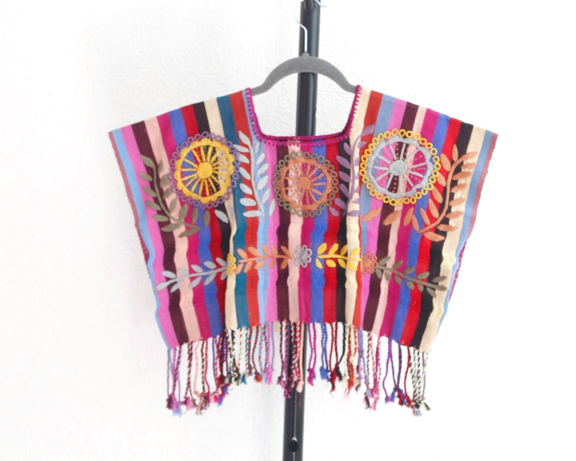 Crop Top Flores Rococo Lineas Lila Colores